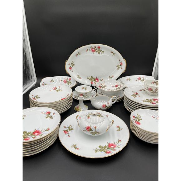 Dining Moss Rose China By Sanyo Poshmark